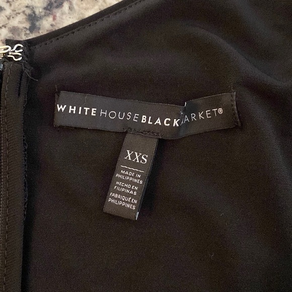 White House Black Market Black Lace 3/4 Sleeve Sheath Dress XXS DD2 - Picture 10 of 12